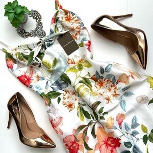 Tommy Bahama Jibacoa Garden Silk Sundress Floral Tropical Size Small NWT